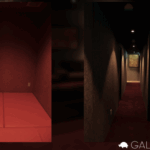 GALAPAGOS（左）ルームと（右）廊下